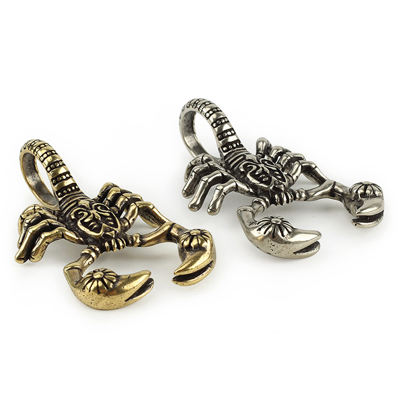 Škorpion Nož Perle Bakreni privjesak Mesing EDC Paracord Škorpion Mesing Privjesak za ključeve Dodaci