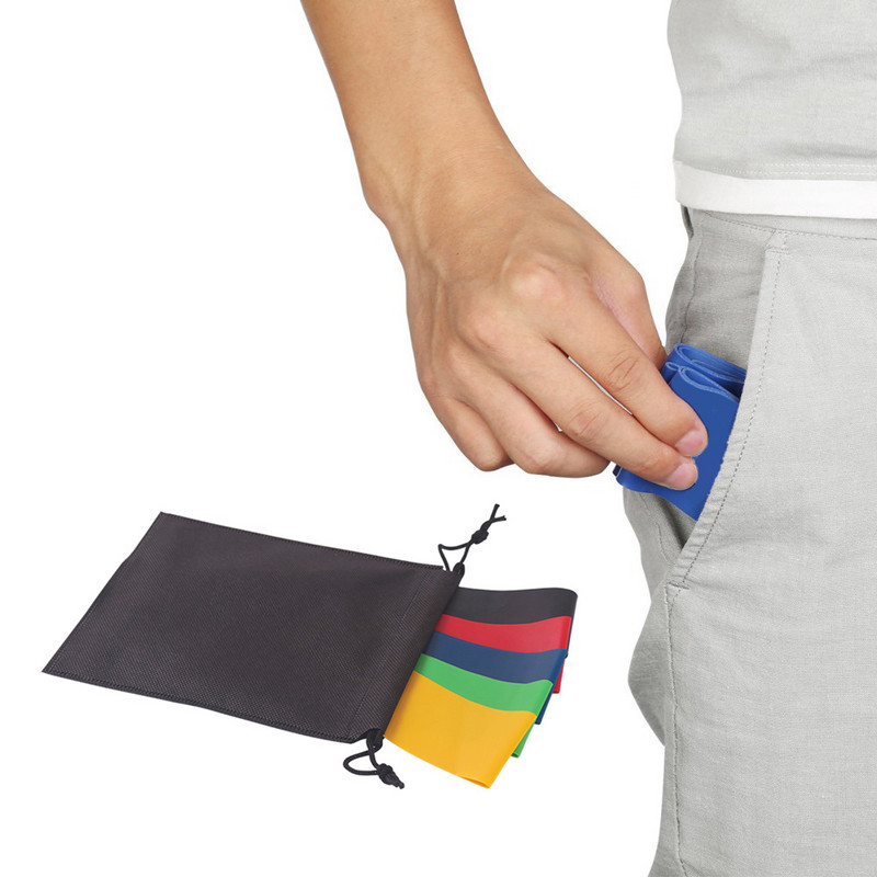 Комплект латексови йога съпротивителни ленти Домашна фитнес зала Силови тренировки Въже за дърпане Тяло Комплексни фитнес упражнения Примки Еластични ленти