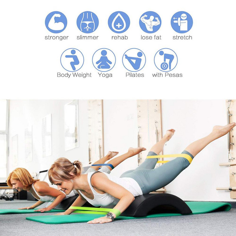 Комплект латексови йога съпротивителни ленти Домашна фитнес зала Силови тренировки Въже за дърпане Тяло Комплексни фитнес упражнения Примки Еластични ленти