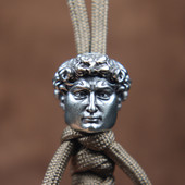 David Head Фигури Paracord Мъниста Връзка Висулка Месинг Външен EDC Инструмент Фенерче Тъкани чадъри Въже Завеси Направи си сам аксесоари