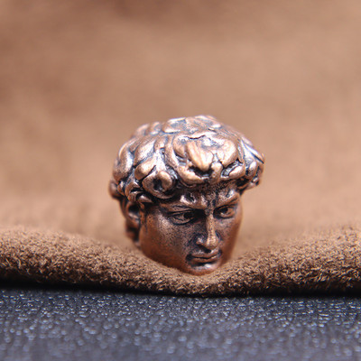 David Head Фигури Paracord Мъниста Връзка Висулка Месинг Външен EDC Инструмент Фенерче Тъкани чадъри Въже Завеси Направи си сам аксесоари