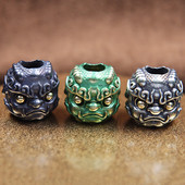 Müütiline metsaline Pixiu pea, skulptuur, nuga rant