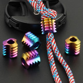 Цветни мъниста от титаниева сплав, мъниста, въже, шнур EDC Paracord, мъниста, заслепяваща цветна висулка Направи си сам