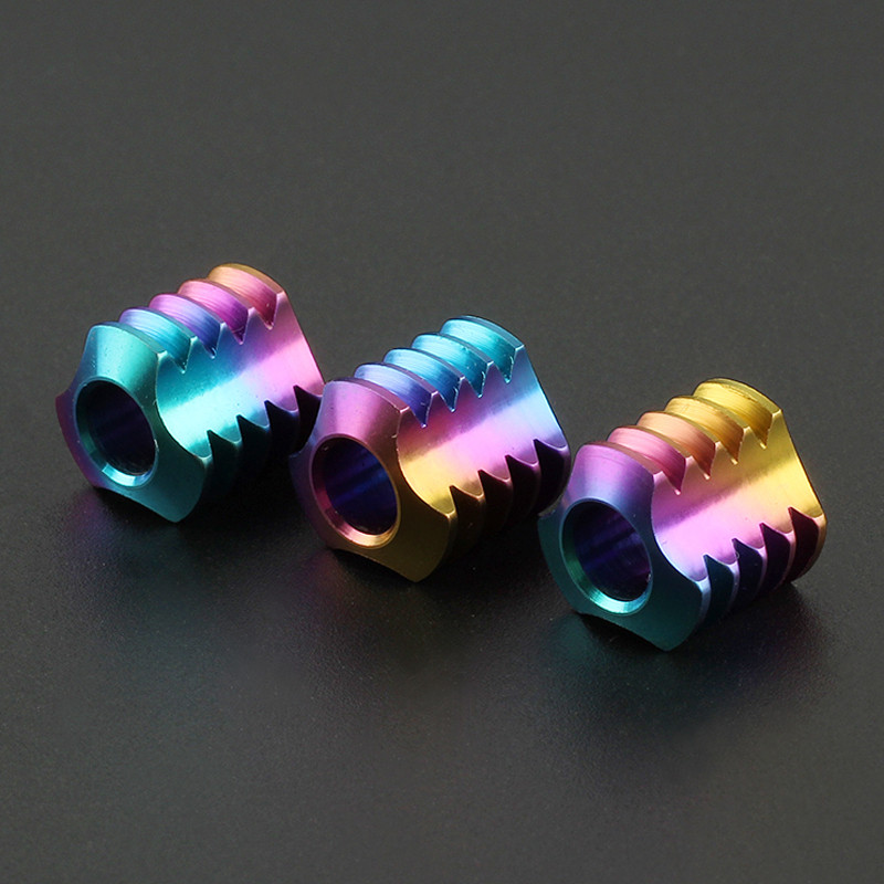 Цветни мъниста от титаниева сплав, мъниста, въже, шнур EDC Paracord, мъниста, заслепяваща цветна висулка Направи си сам