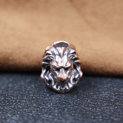 Alamă Bestie Regele Leu Cuțit Cuțit Cuțit Snur Pandantiv EDC în aer liber DIY Paracord Brățară Brelocuri Accesorii Carabiner Agățați Bijuterii