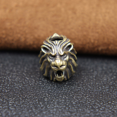 Alamă Bestie Regele Leu Cuțit Cuțit Cuțit Snur Pandantiv EDC în aer liber DIY Paracord Brățară Brelocuri Accesorii Carabiner Agățați Bijuterii