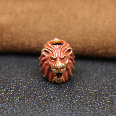 Alamă Bestie Regele Leu Cuțit Cuțit Cuțit Snur Pandantiv EDC în aer liber DIY Paracord Brățară Brelocuri Accesorii Carabiner Agățați Bijuterii