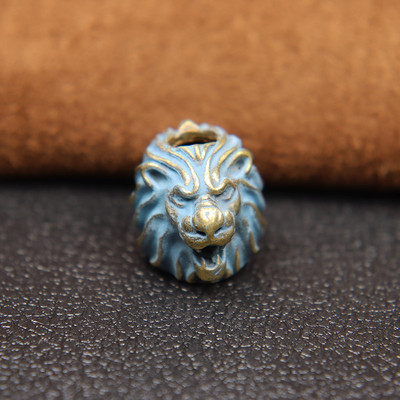 Alamă Bestie Regele Leu Cuțit Cuțit Cuțit Snur Pandantiv EDC în aer liber DIY Paracord Brățară Brelocuri Accesorii Carabiner Agățați Bijuterii