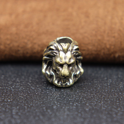 Alamă Bestie Regele Leu Cuțit Cuțit Cuțit Snur Pandantiv EDC în aer liber DIY Paracord Brățară Brelocuri Accesorii Carabiner Agățați Bijuterii