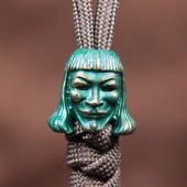 Victory Masked Vendetta EDC Paracord Knife Bead Ρετρό ορειχάλκινο υφαντό κορδόνι κρεμαστό κόσμημα DIY Βραχιόλι κοσμήματα κατασκευής αξεσουάρ Γούρια