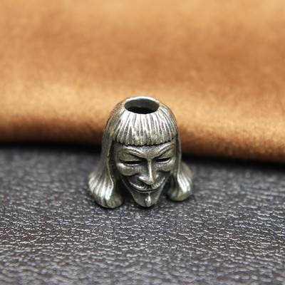 Victory Masked Vendetta EDC Paracord Knife Bead Ρετρό ορειχάλκινο υφαντό κορδόνι κρεμαστό κόσμημα DIY Βραχιόλι κοσμήματα κατασκευής αξεσουάρ Γούρια