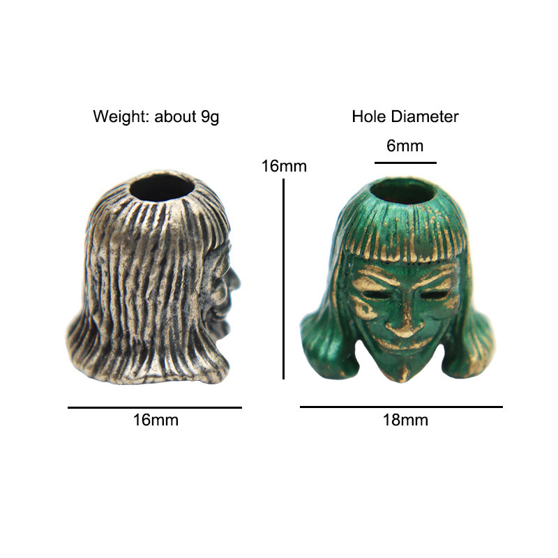 Victory Masked Vendetta EDC Paracord Knife Bead Ρετρό ορειχάλκινο υφαντό κορδόνι κρεμαστό κόσμημα DIY Βραχιόλι κοσμήματα κατασκευής αξεσουάρ Γούρια