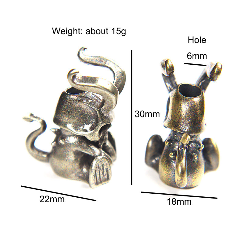 Punk messingist Little Devil Noapärli ripatsid võtmehoidja EDC taskulambi kaelarihmade jaoks