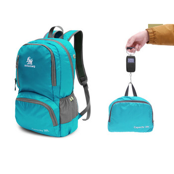 30L преносима сгъваема раница за планинарство на открито, найлонова спортна раница, подходяща за носене, къмпинг, туристическа чанта