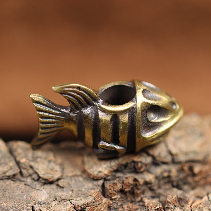 Hai luustik messingist noahelmed EDC välistingimustes isetegemise jaoks Paracord kootud tarvikud Paelad Ripatsid Vihmavarju köis Taskulambi riided