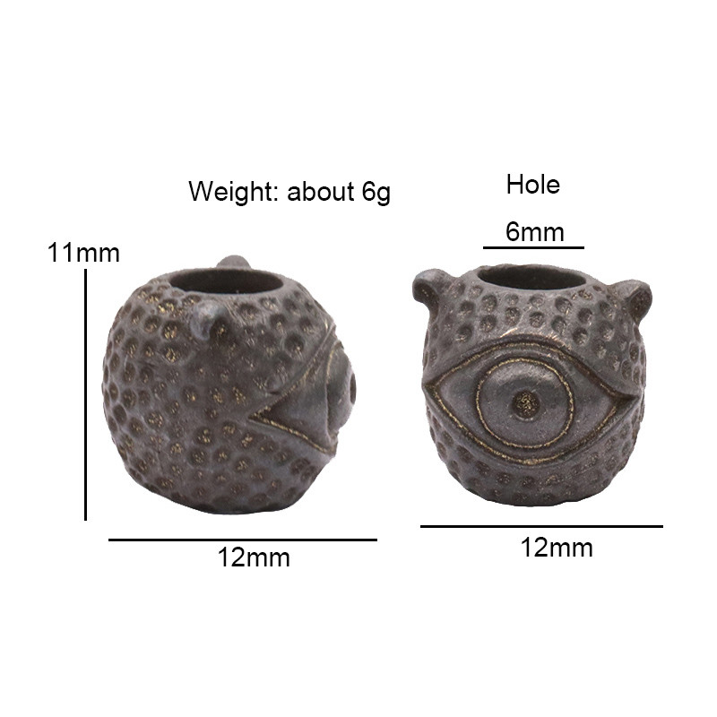 Üks Silm Animal Messingist Nuga Helmes Punk Vintage DIY Paracord Käevõrud Aksessuaarid Välistingimustes EDC Tool Vihmavarju Köis Ripatsid Ripatsid