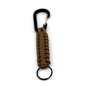 Breloc tactic Paracord cu carabinier Snur împletit militar Utilitate EDC Instrument de supraviețuire pentru chei Cuțit Echipament de camping în aer liber