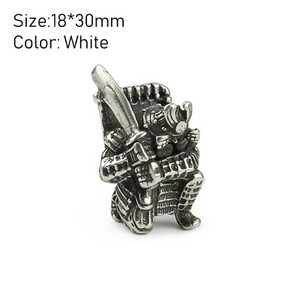 Samurai alamă albă cuțit margele scut umbrelă funie EDC cupru paracord mărgele bricolaj rucsac accesorii