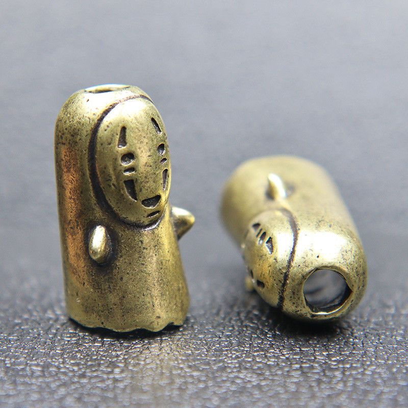 Alamă desen animat anime fantomă fără chip Paracord margele bricolaj umbrelă frânghie pandantive accesorii bijuterii fără față cuțit masculin șnur EDC