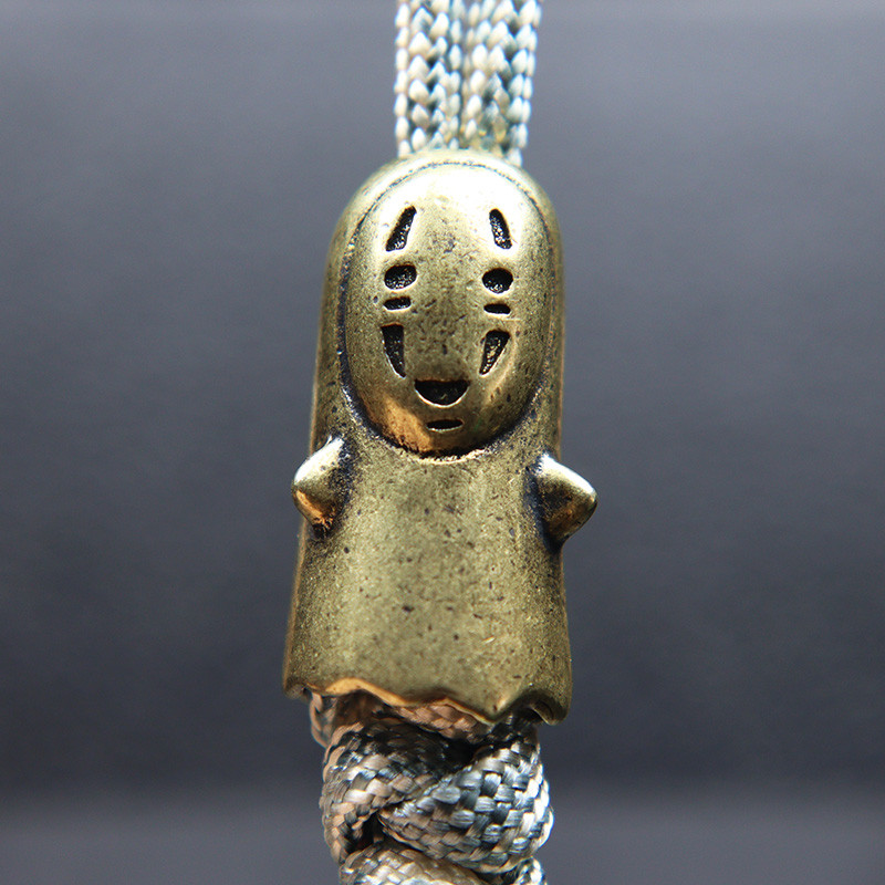 Alamă desen animat anime fantomă fără chip Paracord margele bricolaj umbrelă frânghie pandantive accesorii bijuterii fără față cuțit masculin șnur EDC