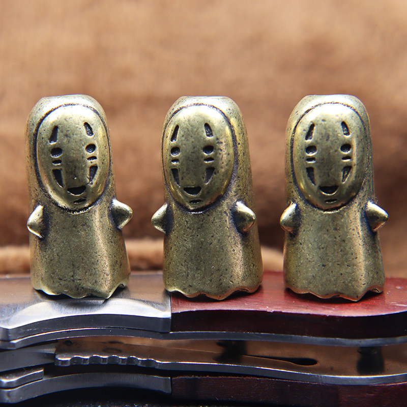 Alamă desen animat anime fantomă fără chip Paracord margele bricolaj umbrelă frânghie pandantive accesorii bijuterii fără față cuțit masculin șnur EDC