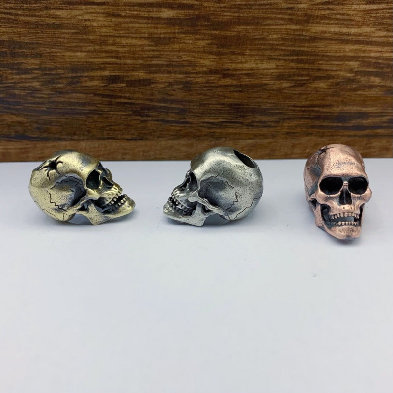 Kolju messingist noa helmed vihmavarju köis helmed õues lillede tera pealuu Paracord helmed