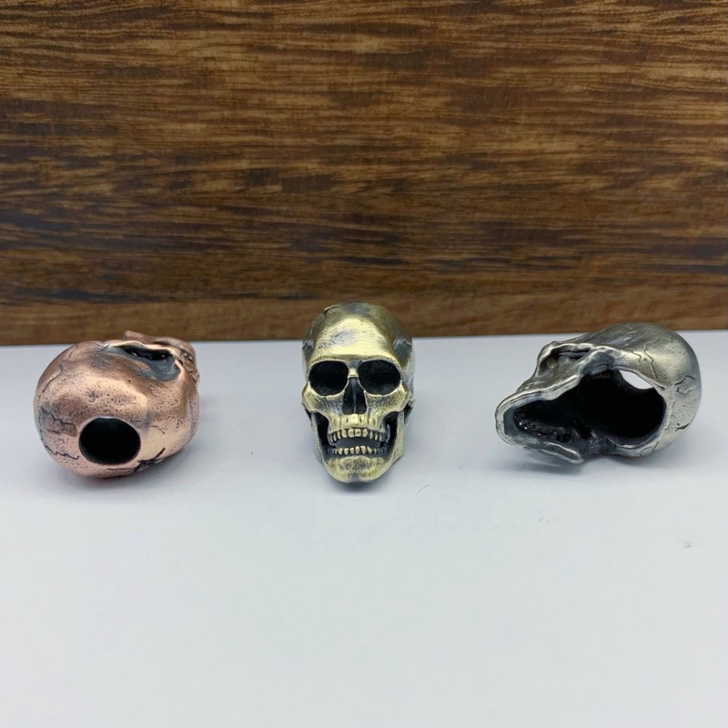 Kolju messingist noa helmed vihmavarju köis helmed õues lillede tera pealuu Paracord helmed