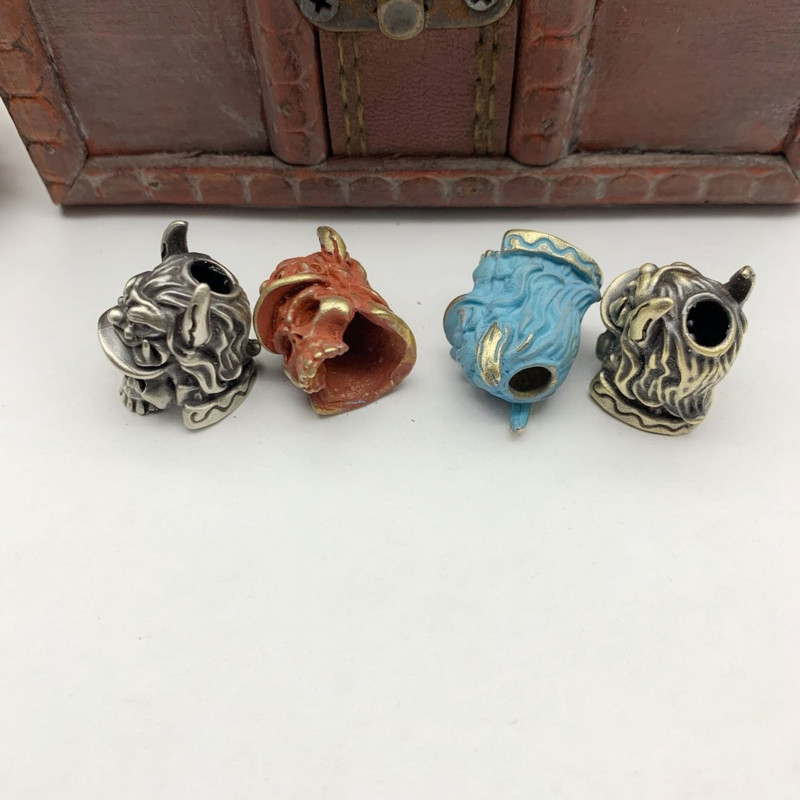 Metal alamă robot războinic cuțit margele EDC DIY Paracord țesut șnur pandantiv accesorii instrumente fierbinte film personaj sculptură cap