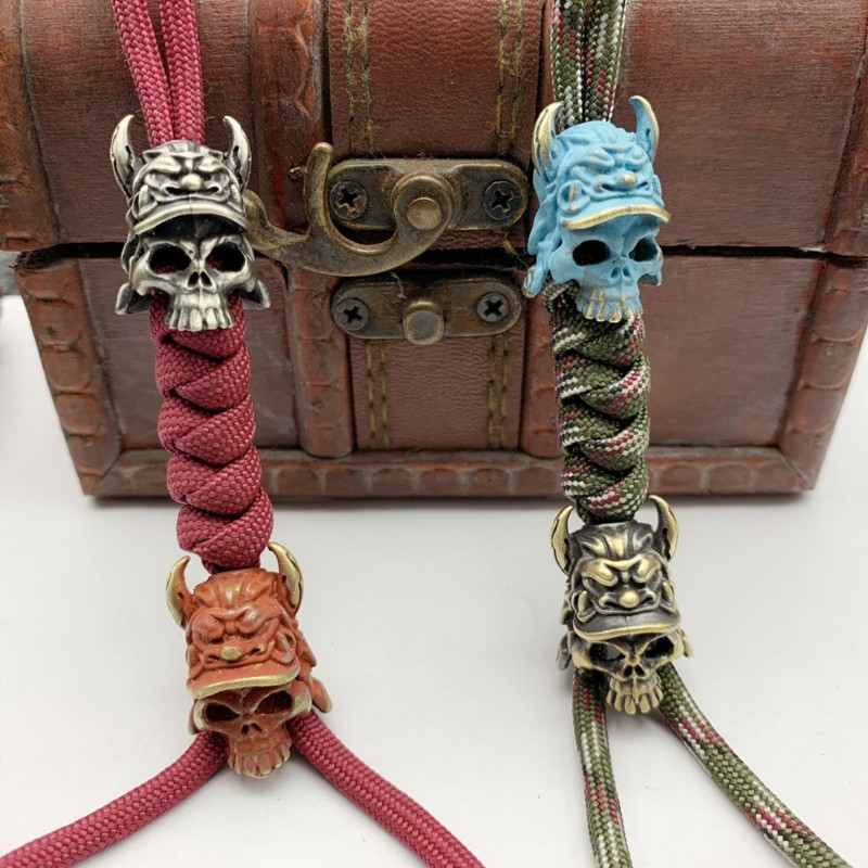 Metal alamă robot războinic cuțit margele EDC DIY Paracord țesut șnur pandantiv accesorii instrumente fierbinte film personaj sculptură cap