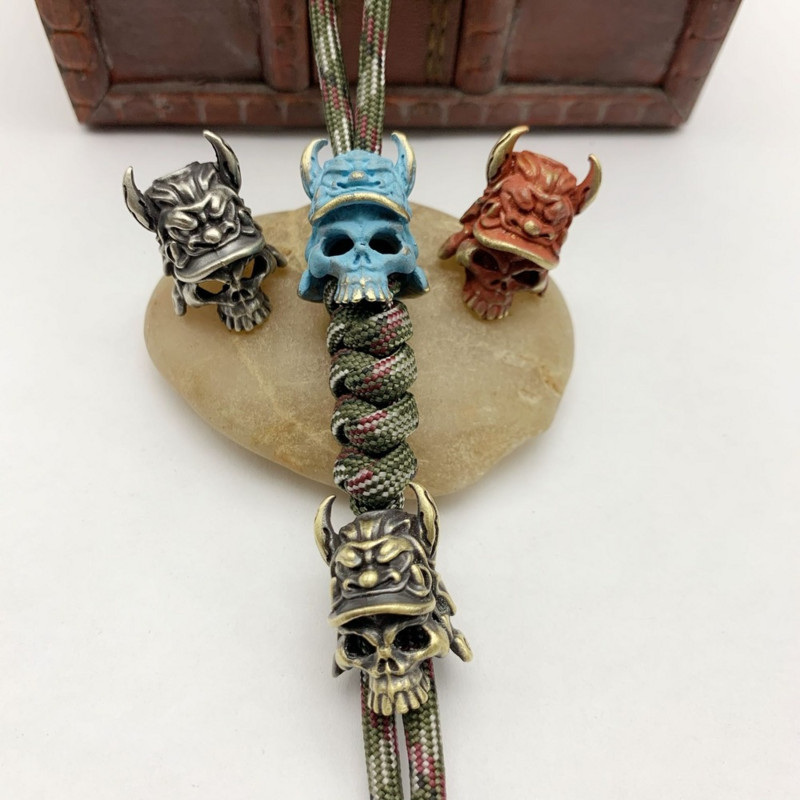 Metal alamă robot războinic cuțit margele EDC DIY Paracord țesut șnur pandantiv accesorii instrumente fierbinte film personaj sculptură cap