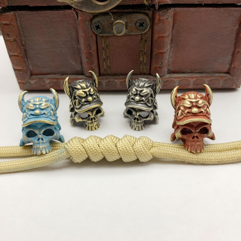 Metal alamă robot războinic cuțit margele EDC DIY Paracord țesut șnur pandantiv accesorii instrumente fierbinte film personaj sculptură cap