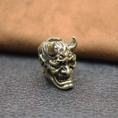 Kahepoolne Jaapani kummitus Hannya mask Messingist Paracord Noa Helmed Prajna Kolju EDC Välistingimustes DIY Vihmavarju köiega kootud tarvikud