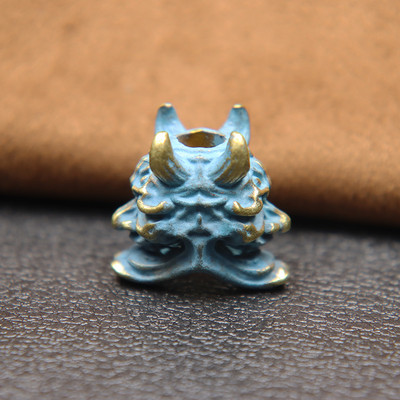 Kahepoolne Jaapani kummitus Hannya mask Messingist Paracord Noa Helmed Prajna Kolju EDC Välistingimustes DIY Vihmavarju köiega kootud tarvikud