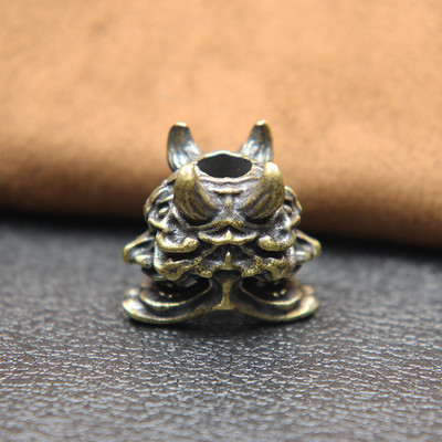 Kahepoolne Jaapani kummitus Hannya mask Messingist Paracord Noa Helmed Prajna Kolju EDC Välistingimustes DIY Vihmavarju köiega kootud tarvikud