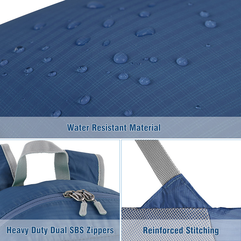 ZOMAKE Ultra pakendatav väike seljakott Ultrakerge matkareisid Matkamine Meeste Naiste veekindel kalapüügi Jalgratta kokkupandav seljakott