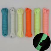 Paracord de supraviețuire de 4 mm de înaltă calitate 5/10/20/30 m frânghie luminoasă pentru camping strălucire paracord 7 șuvițe frânghie de 550 lb frânghie în aer liber