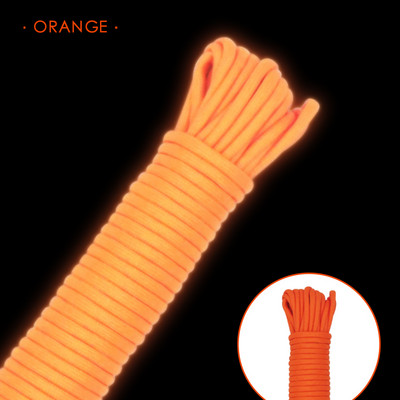 Paracord de supraviețuire de 4 mm de înaltă calitate 5/10/20/30 m frânghie luminoasă pentru camping strălucire paracord 7 șuvițe frânghie de 550 lb frânghie în aer liber