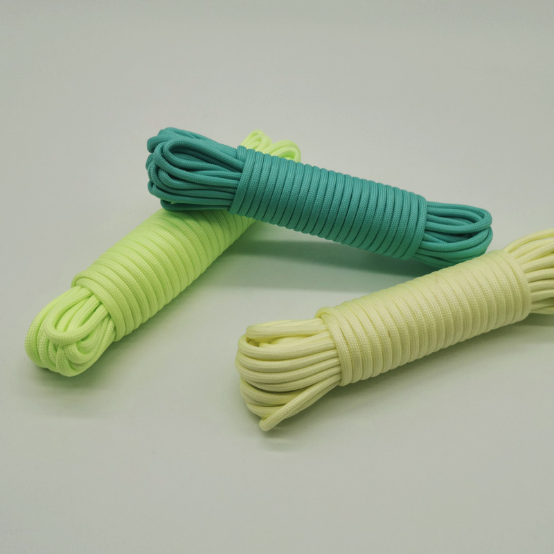 Paracord de supraviețuire de 4 mm de înaltă calitate 5/10/20/30 m frânghie luminoasă pentru camping strălucire paracord 7 șuvițe frânghie de 550 lb frânghie în aer liber