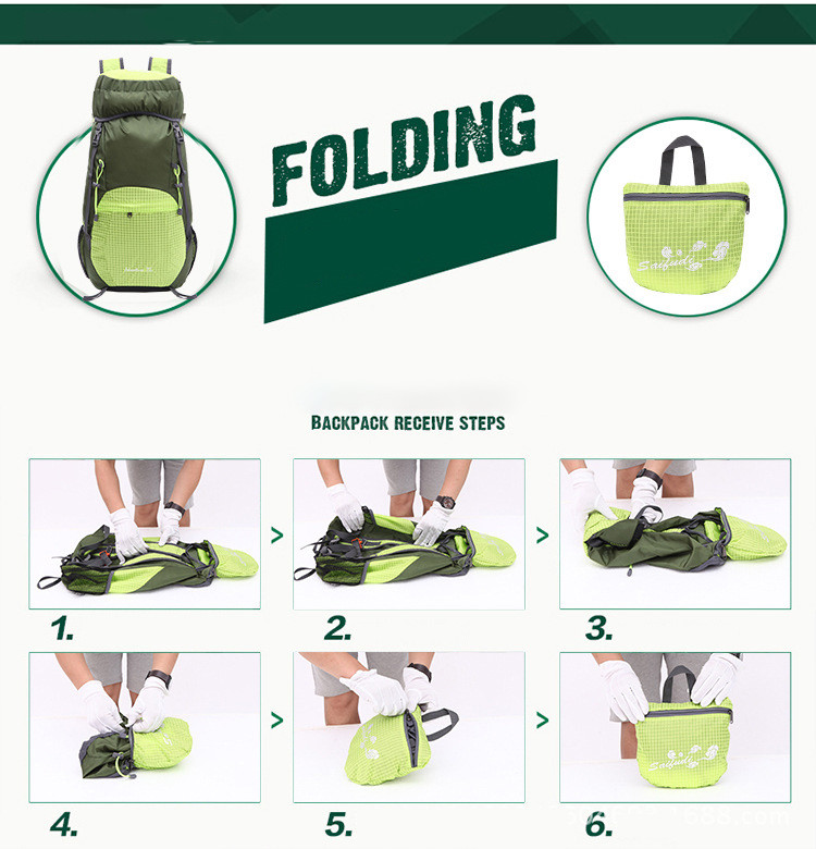 Rucsac de drumeție pentru camping, 35 l, impermeabil, pentru alpinism în aer liber, geantă pliabilă ultra ușoară, bărbați, femei, geantă de călătorie de capacitate mare