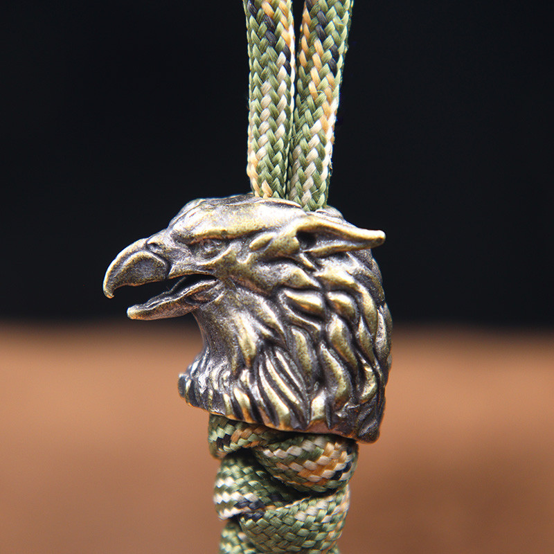 Griffin Eagle Head Lõvi keha Messingist Nuga Helmed Paelad Ripatsid Paracord Charms Eagle Beak EDC Välistingimustes DIY Aksessuaarid Ehted