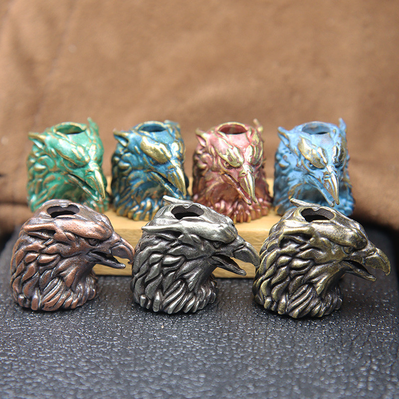 Griffin Eagle Head Lõvi keha Messingist Nuga Helmed Paelad Ripatsid Paracord Charms Eagle Beak EDC Välistingimustes DIY Aksessuaarid Ehted