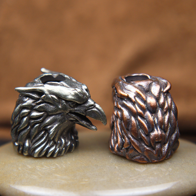 Griffin Eagle Head Lõvi keha Messingist Nuga Helmed Paelad Ripatsid Paracord Charms Eagle Beak EDC Välistingimustes DIY Aksessuaarid Ehted