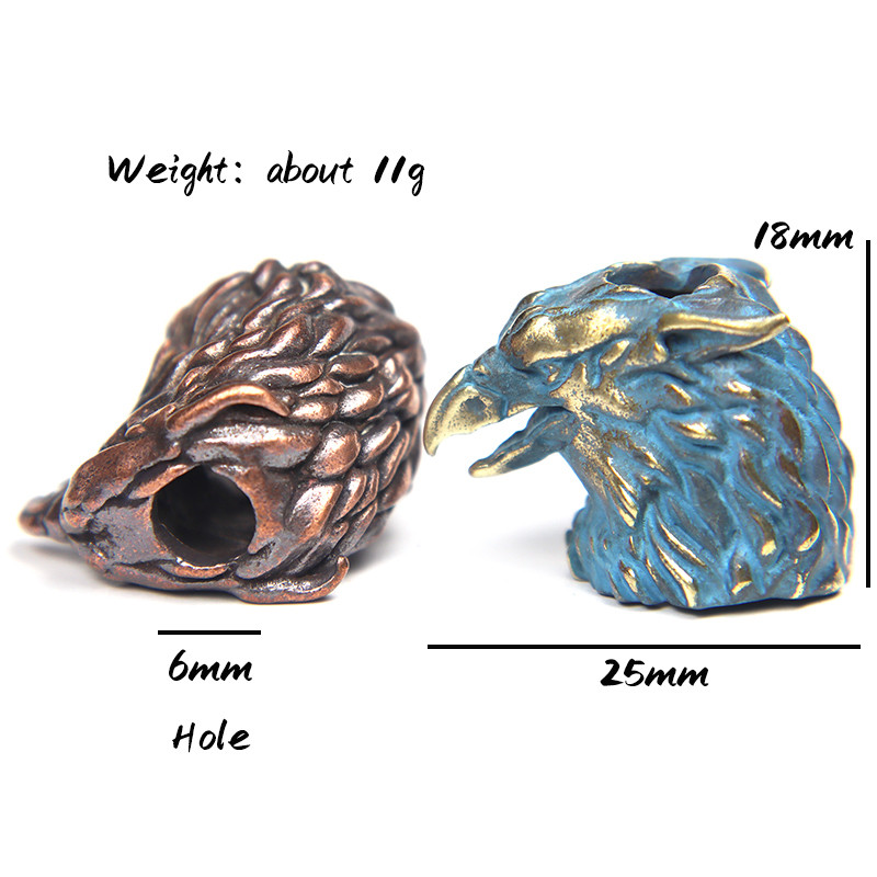 Griffin Eagle Head Lõvi keha Messingist Nuga Helmed Paelad Ripatsid Paracord Charms Eagle Beak EDC Välistingimustes DIY Aksessuaarid Ehted