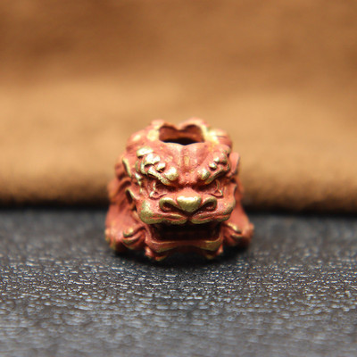 Hiina iidne palee Lõvipea Noa Helmed Messingist Loomakujukesed EDC DIY Paracord kootud kaelapaelad ripatsid Ehted Aksessuaarid