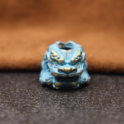 Hiina iidne palee Lõvipea Noa Helmed Messingist Loomakujukesed EDC DIY Paracord kootud kaelapaelad ripatsid Ehted Aksessuaarid