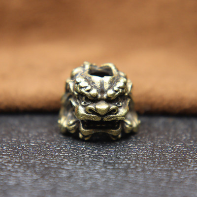 Hiina iidne palee Lõvipea Noa Helmed Messingist Loomakujukesed EDC DIY Paracord kootud kaelapaelad ripatsid Ehted Aksessuaarid