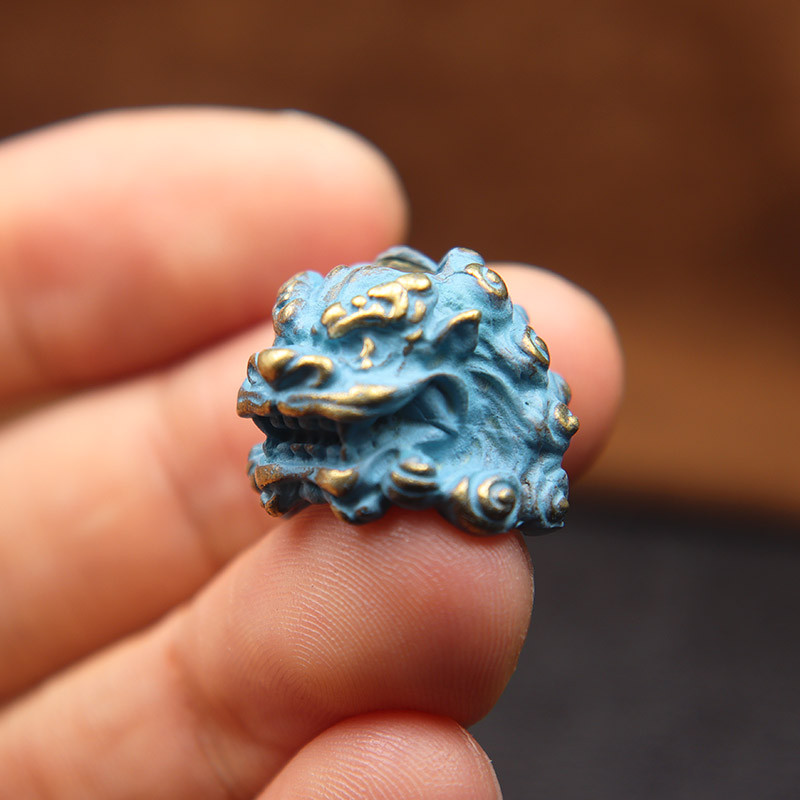 Hiina iidne palee Lõvipea Noa Helmed Messingist Loomakujukesed EDC DIY Paracord kootud kaelapaelad ripatsid Ehted Aksessuaarid