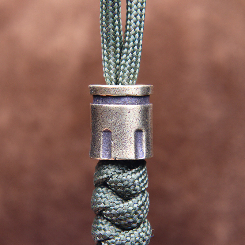 Revolveris „Magnum Bullet“ žurnalo forma „Pasidaryk pats“ žalvario peilio karoliukai „Paracord“ skėtis, virvė, apyrankė, lauko EDC karoliukų juostos priedai