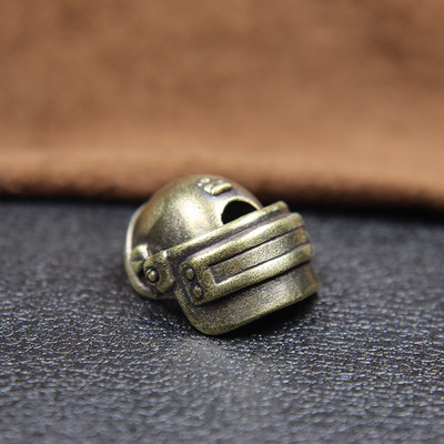 Hot Game Special Force Movable Helmet Knife Bead Brass Keychain Lanyard Pendant Army Fans DIY Paracord Bracelet Charms Аксесоар