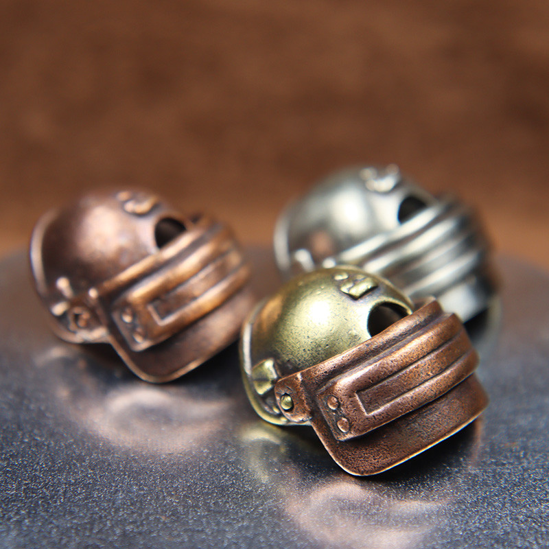Hot Game Special Force Movable Helmet Knife Bead Brass Keychain Lanyard Pendant Army Fans DIY Paracord Bracelet Charms Аксесоар
